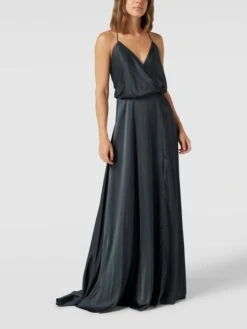Unique Abendkleid Mit Spaghettiträgern - Dunkelgrün