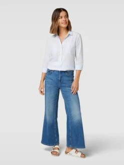 Opus Hemdbluse Mit Brusttaschen Modell 'Fredda' - Hellblau