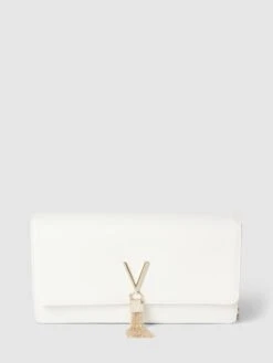 VALENTINO BAGS Clutch Mit Schulterriemen In Metallic Modell 'DIVINA' - Ecru