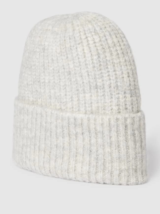 Moves Beanie Mit Label-Stitching - Hellgrau 3 Moves Beanie Mit Label-Stitching - Hellgrau