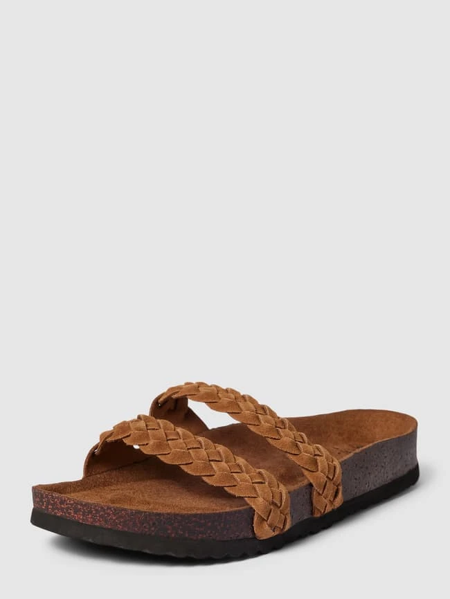 Rip Curl Pantoletten Mit Zopfmuster Modell 'Malaga' - Mittelbraun 3 Rip Curl Pantoletten Mit Zopfmuster Modell 'Malaga' - Mittelbraun