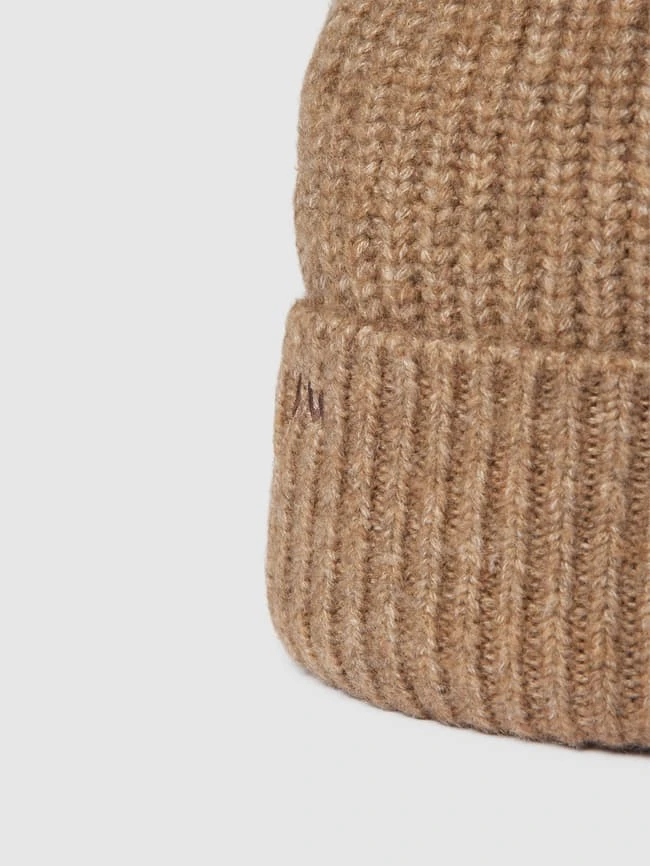 Moves Beanie Mit Label-Stitching - Mittelbraun 4 Moves Beanie Mit Label-Stitching - Mittelbraun – Bild 2