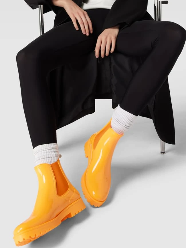 Marc Cain Bags & Shoes Chelsea Boots Mit Label-Detail - Orange 3 Marc Cain Bags & Shoes Chelsea Boots Mit Label-Detail - Orange