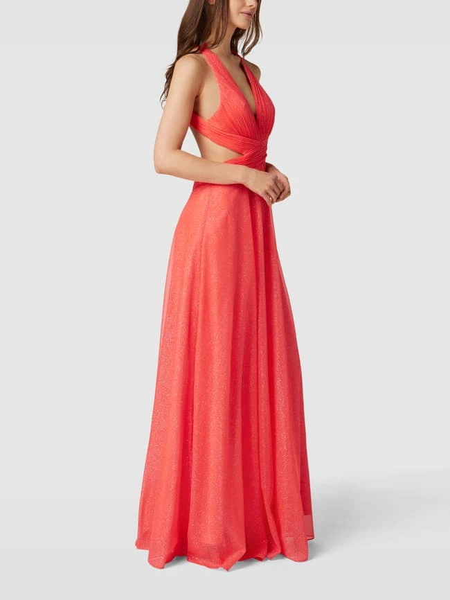 Luxuar Abendkleid In Schimmernder Optik - Koralle 3 Luxuar Abendkleid In Schimmernder Optik - Koralle