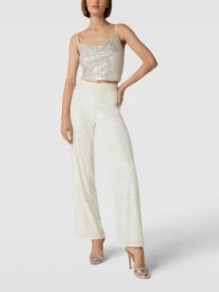 Cambio Hose Mit Paillettenbesatz Modell 'Alice' - Offwhite
