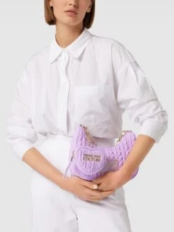 Versace Jeans Couture Hobo Bag Mit Steppnähten - Flieder