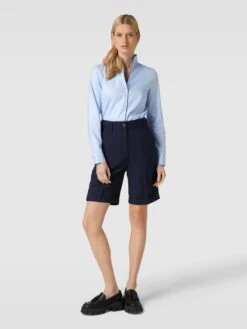 Christian Berg Woman Bluse Mit Stehkragen - Blau