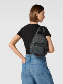 Guess Rucksack Mit Label-Detail Modell 'ECO ELEMENTS' - Anthrazit