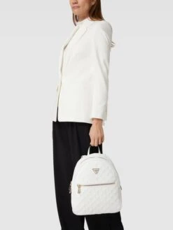 Guess Rucksack Mit Label-Print Modell 'VIKKY' - Weiß