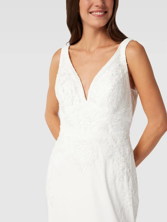 Luxuar Brautkleid Mit V-Ausschnitt - Offwhite 5 Luxuar Brautkleid Mit V-Ausschnitt - Offwhite – Bild 3
