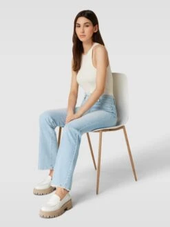 Cambio Jeans Mit Ausgefranstem Saum Modell 'PARIS' - Hellblau