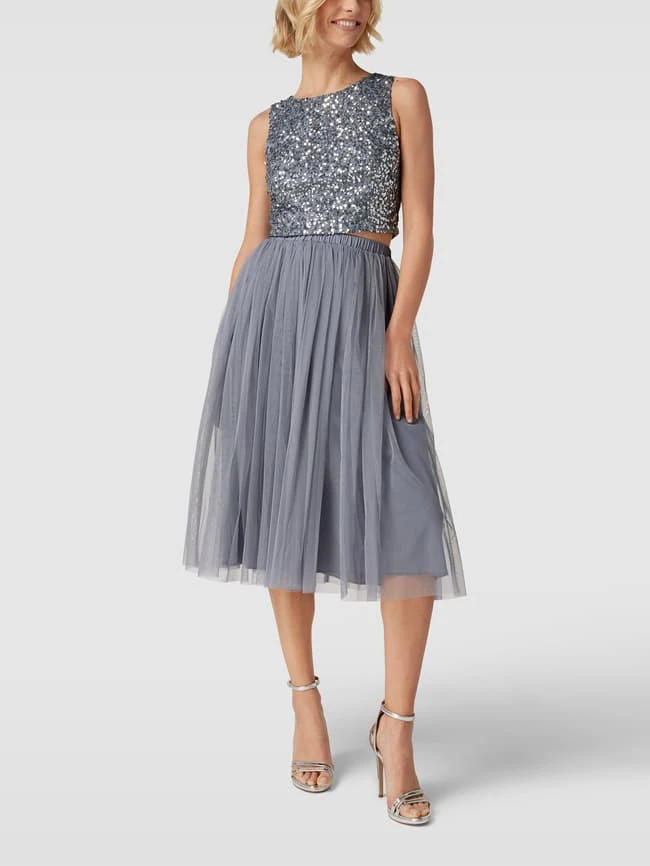 Jake*s Cocktail Top Mit Paillettenbesatz - Mittelgrau Meliert 3 Jake*s Cocktail Top Mit Paillettenbesatz - Mittelgrau Meliert