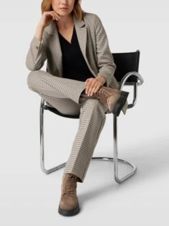 Marc O'Polo Schnürboots Mit Label-Patch - Taupe