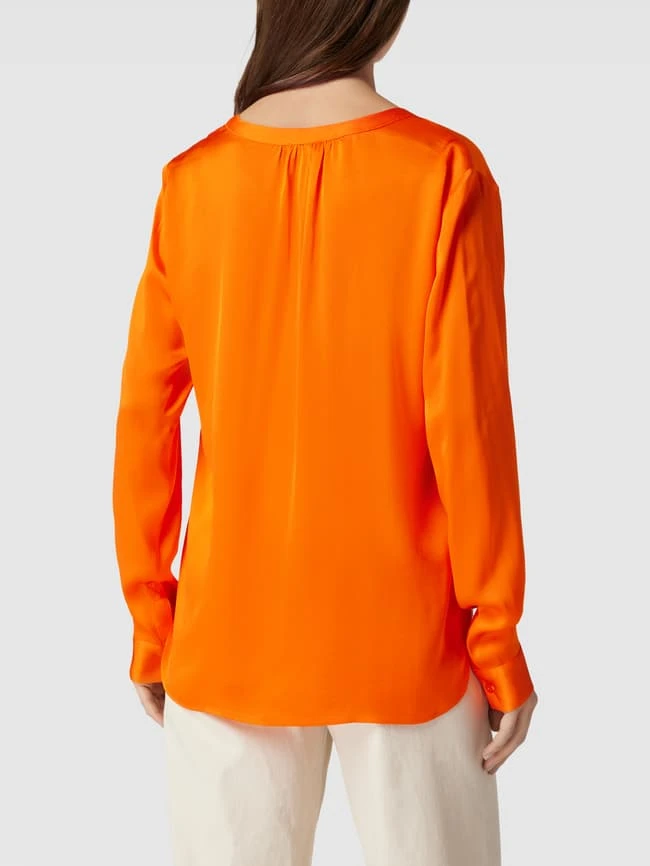 Milano Italy Bluse Mit V-Ausschnitt - Orange 7 Milano Italy Bluse Mit V-Ausschnitt - Orange – Bild 5