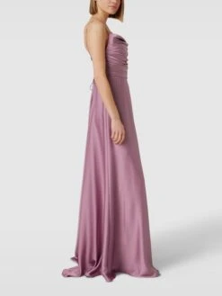 TROYDEN COLLECTION Cocktailkleid Mit Wasserfall-Ausschnitt - Mauve