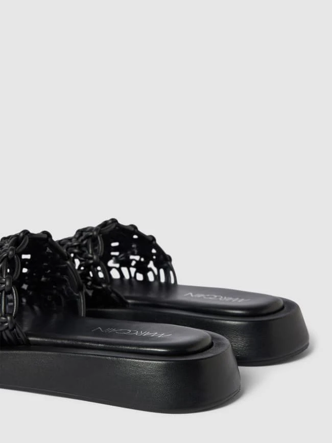 Marc Cain Bags & Shoes Pantoletten Mit Breitem Riemen - Schwarz 4 Marc Cain Bags & Shoes Pantoletten Mit Breitem Riemen - Schwarz – Bild 2