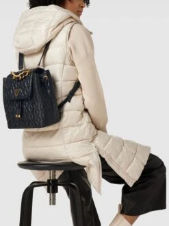 Guess Rucksack Mit Steppnähten Modell 'ELENIA' - Schwarz