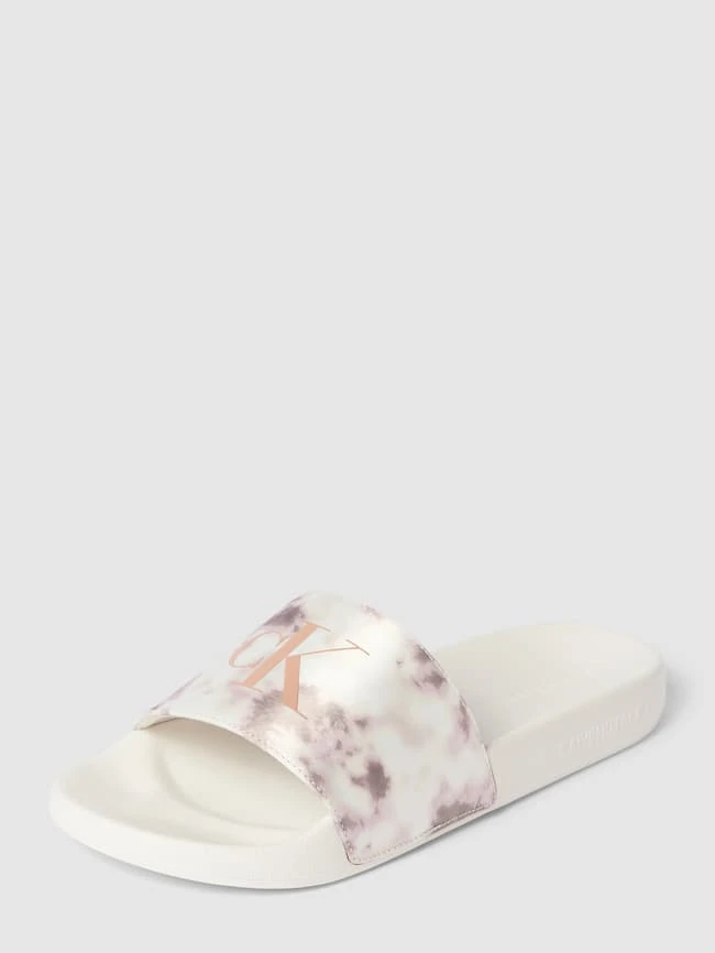 Calvin Klein Jeans Slides Mit Label-Print 'SLIDE SATIN' - Flieder 3 Calvin Klein Jeans Slides Mit Label-Print 'SLIDE SATIN' - Flieder