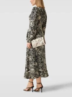 Liu Jo White Clutch Mit Schleifen-Detail - Gold