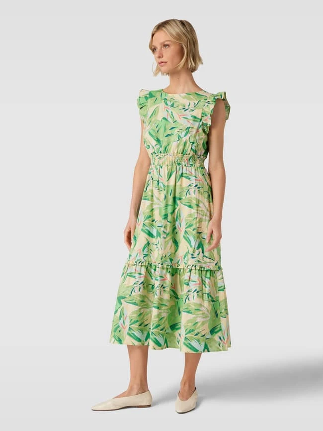 YAS Midikleid Mit Elastischem Taillenbund - Grün 3 YAS Midikleid Mit Elastischem Taillenbund - Grün