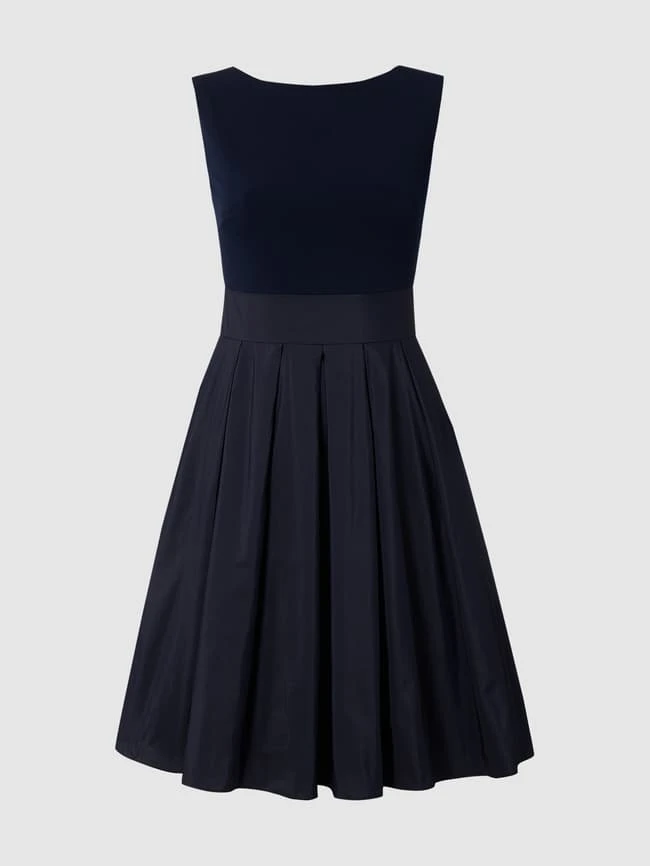 Swing Cocktailkleid Mit Fixiertem Gürtel - Dunkelblau 4 Swing Cocktailkleid Mit Fixiertem Gürtel - Dunkelblau – Bild 2