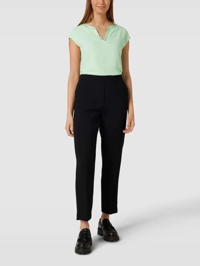 Comma T-Shirt Mit Tunikakragen Und Kontrastiver Rückseite - Mint 3 Comma T-Shirt Mit Tunikakragen Und Kontrastiver Rückseite - Mint