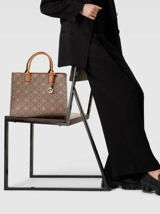 L.Credi Handtasche Mit Allover-Muster Modell 'Kiana' - Mittelbraun 3 L.Credi Handtasche Mit Allover-Muster Modell 'Kiana' - Mittelbraun