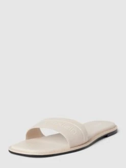 CK Calvin Klein Slides Mit Label-Details Modell 'SQUARED' - Sand