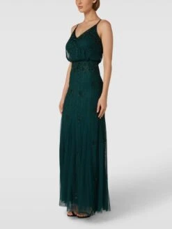 LACE & BEADS Abendkleid Mit Zierbesatz - Dunkelgrün