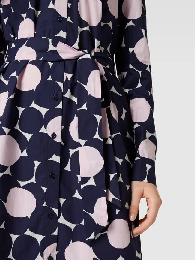 Christian Berg Woman Knielanges Kleid Mit Allover-Muster - Dunkelblau 5 Christian Berg Woman Knielanges Kleid Mit Allover-Muster - Dunkelblau – Bild 3