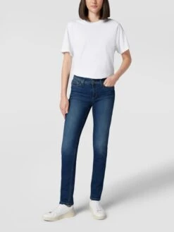 Cambio Jeans Im Used-Look Modell 'Parla' - Blau