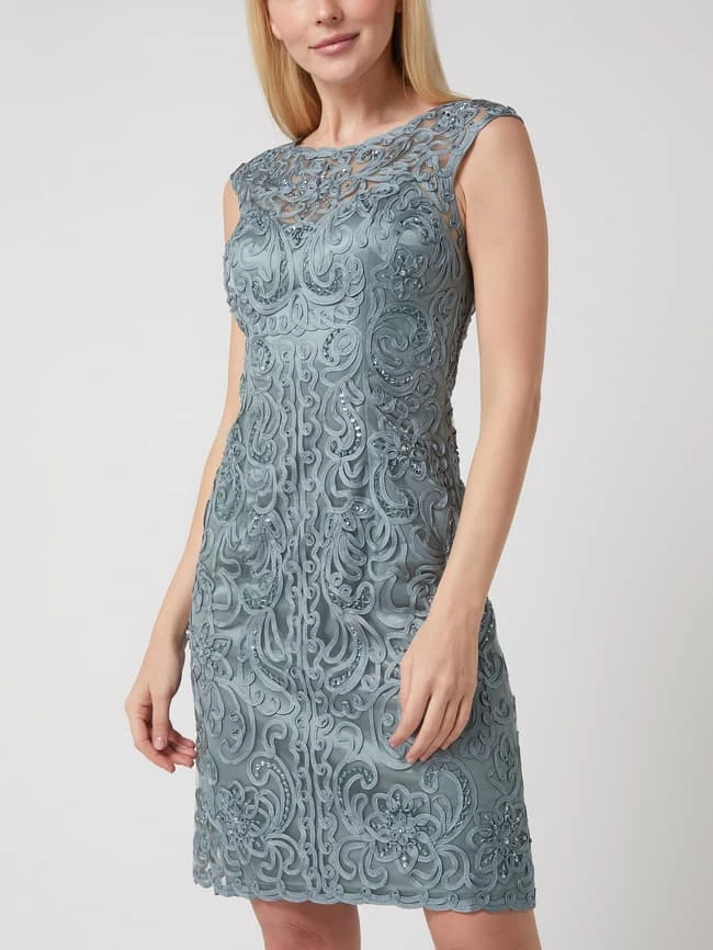 Luxuar Cocktailkleid Mit Zierborten - Grün 6 Luxuar Cocktailkleid Mit Zierborten - Grün – Bild 4