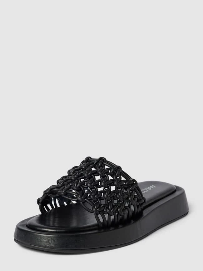 Marc Cain Bags & Shoes Pantoletten Mit Breitem Riemen - Schwarz 3 Marc Cain Bags & Shoes Pantoletten Mit Breitem Riemen - Schwarz