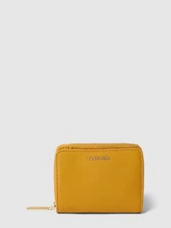 CK Calvin Klein Portemonnaie Mit Label-Applikation - Gold