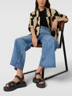 Tamaris Sandalen Mit Plateausohle - Schwarz