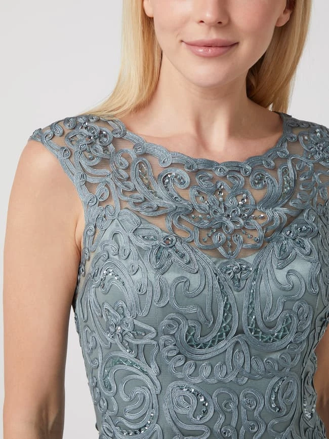 Luxuar Cocktailkleid Mit Zierborten - Grün 5 Luxuar Cocktailkleid Mit Zierborten - Grün – Bild 3