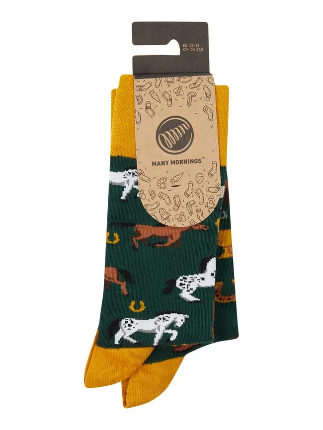 Many Mornings Socken Mit Allover-Muster - Dunkelgrün 4 Many Mornings Socken Mit Allover-Muster - Dunkelgrün – Bild 2