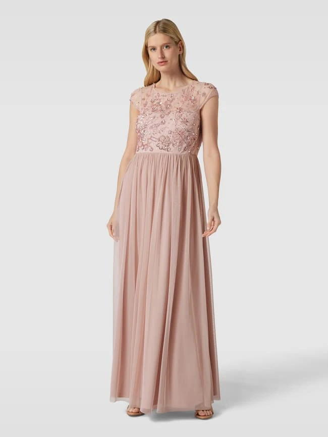 Christian Berg Cocktail Abendkleid Mit Zierbesatz - Altrosa 6 Christian Berg Cocktail Abendkleid Mit Zierbesatz - Altrosa – Bild 4