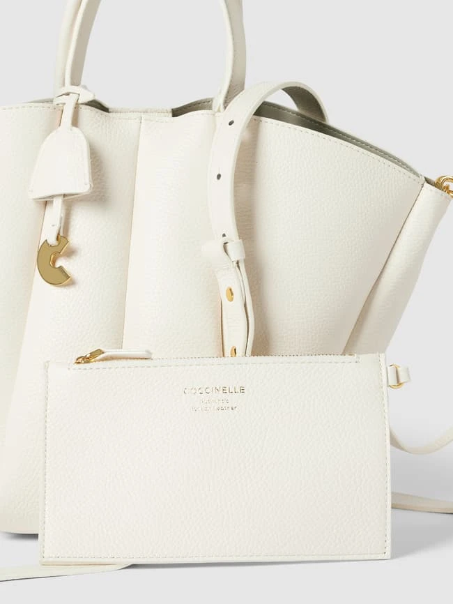 Coccinelle Handtasche Mit Label-Detail Modell 'BUNDIE' - Weiß 5 Coccinelle Handtasche Mit Label-Detail Modell 'BUNDIE' - Weiß – Bild 3