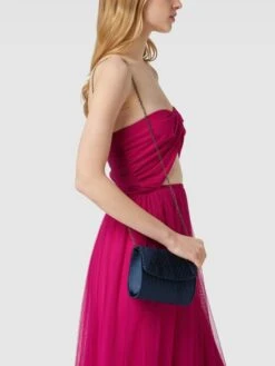 Vera Mont Clutch Mit Strukturmuster - Marineblau