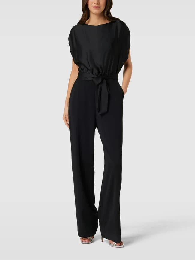 Swing Jumpsuit Mit Rundhalsausschnitt - Schwarz 3 Swing Jumpsuit Mit Rundhalsausschnitt - Schwarz