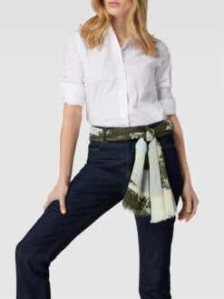 Marc O'Polo Schal Mit Allover-Muster - Hellbraun Meliert