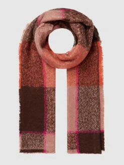 Fraas Schal Mit Karomuster - Orange