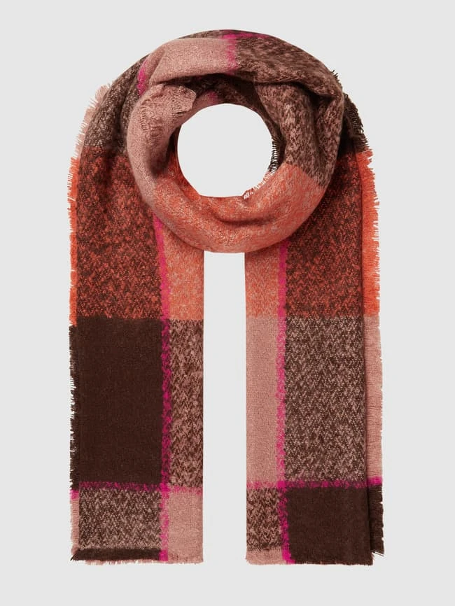 Fraas Schal Mit Karomuster - Orange 3 Fraas Schal Mit Karomuster - Orange