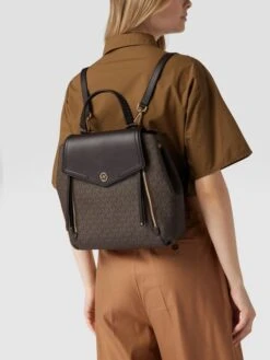 MICHAEL Michael Kors Rucksack Mit Allover-Logo-Muster - Dunkelbraun