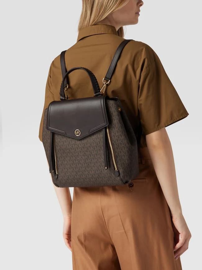 MICHAEL Michael Kors Rucksack Mit Allover-Logo-Muster - Dunkelbraun 3 MICHAEL Michael Kors Rucksack Mit Allover-Logo-Muster - Dunkelbraun
