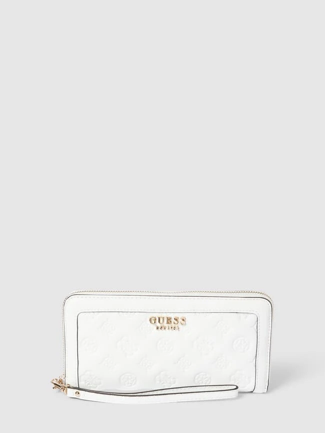 Guess Portemonnaie Mit Label-Details Modell 'ABEY' - Weiß 3 Guess Portemonnaie Mit Label-Details Modell 'ABEY' - Weiß