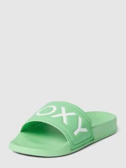 Roxy Slides Mit Label-Detail Modell 'SLIPPY' - Hellgrün