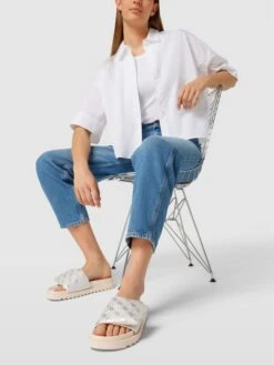 Guess Pantoletten Mit Label-Print Modell 'FABETZY' - Offwhite