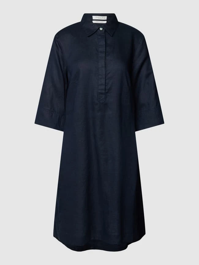 Christian Berg Woman Blusenkleid Aus Leinen Mit Umlegekragen - Marineblau 4 Christian Berg Woman Blusenkleid Aus Leinen Mit Umlegekragen - Marineblau – Bild 2